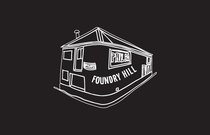 drawing of Philps Pasties Shop In Hayle, Foundry Hill Square